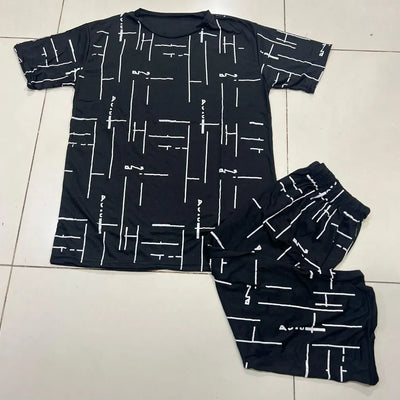 Black Printed Night Suit DreamyDots Women