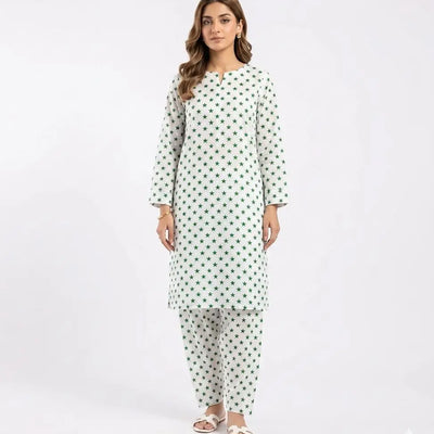 2 Pcs Women's Unstitched Printed Suit
