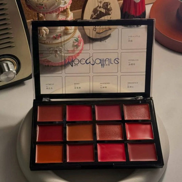 Mocallure 12-Color Lip Palette / Long-Lasting Professional Lip Kit For Every Mood