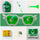 14th August Azaadi Kids Bundle 7Pcs ABS Green Pakistan Flag