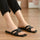 Women's Black PVC Casual Sandals Multiple Sizes