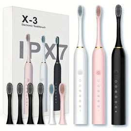 X3 Sonic Electric Toothbrush Rechargeable | USB Fast Charging Toothbrush with 5 Modes Deep Cleaning Whitening & Gum Care