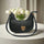 Crescent Leather Luxury Shoulder Bag for Women | Black