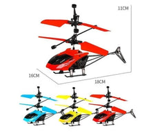 Sensor-Controlled Helicopter Toy for Kids 1-12 Years Black Blue
